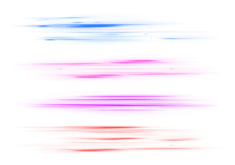 Abstract blue and purple neon light rays and lines transparent background. Colored shiny sparks of spiral wave. Curved bright speed line swirls.