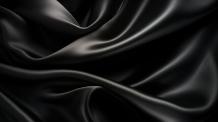 Obraz premium smooth black satin background