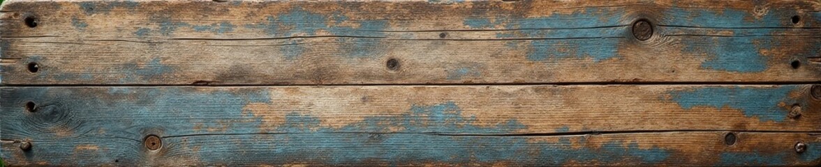 Obraz premium Rustic weathered wood signboard, aged texture, plank background, indicator