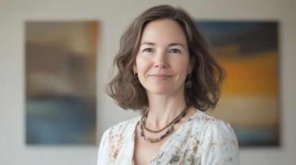 An artist's studio with paint brushes and easel. Kid is painting a picture of a child. Art class activity with a group of people. A painter's workspace containing paintbrushes and an lifestyle easel.
