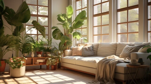 door plants in a room