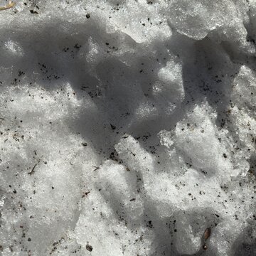 Close up ice and snow pule