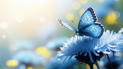 flower blurry background blue