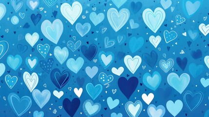 fun blue heart background