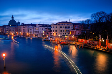 Canal Grande panorama in the morning, Venice, Italy. Travel Europe.