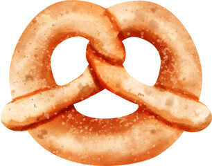 watercolor pretzel