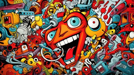 Obraz premium cartoonish comic book background