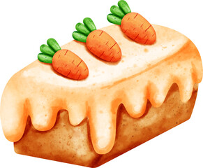 watercolor carrot cake