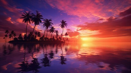 pink tropical water background