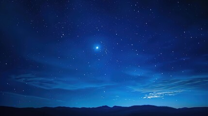 Fototapeta premium Night_sky_blue_galactic_background