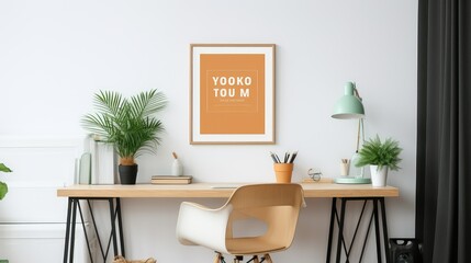 motivational poster mockup office