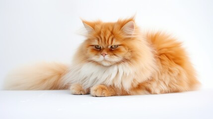 blanket orange cat on white
