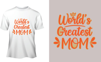 A typography calligraphy vector design Worlds greatest mom 3