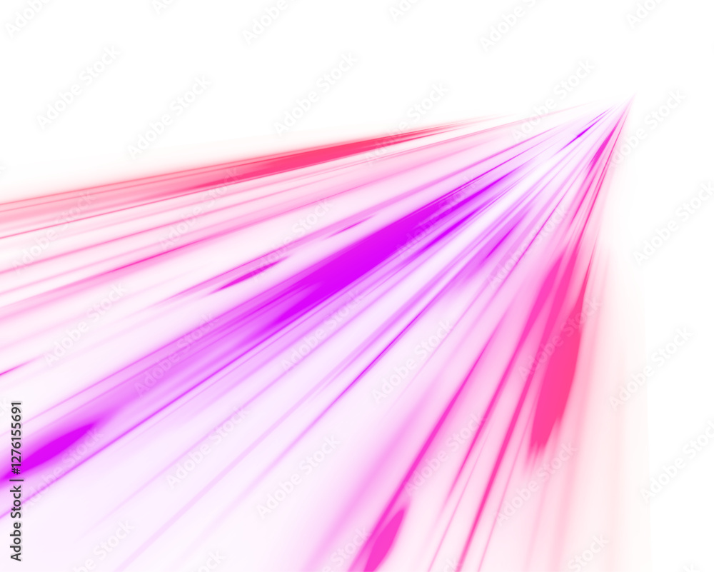Poster Electric technology in futuristic style neon color in PNG format on white transparent background for design and banners. Vector PNG glitter light fire flare trace.	