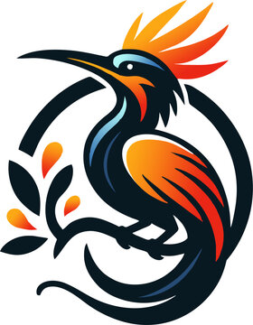 colorfull paradisebird vector art