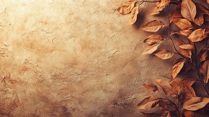 Autumn Natural Background with Vibrant Fall Foliage and Copy Space