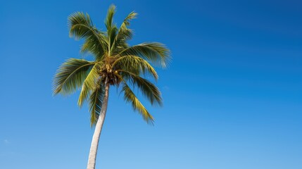 sky tropical palm tree