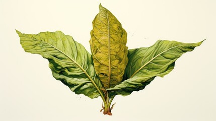 design tobacco leaf illustration