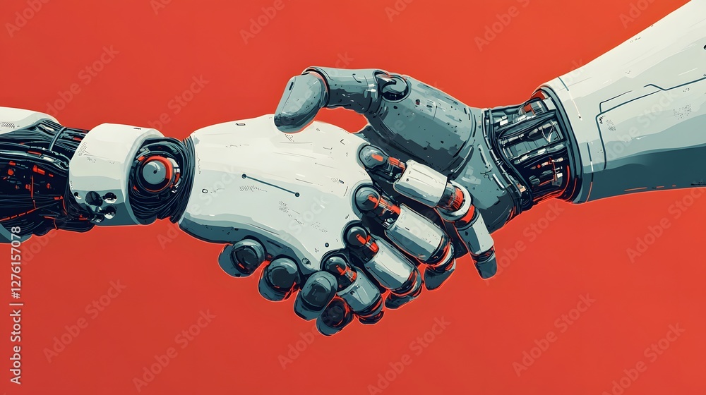 Poster advancement in smart systems robotic hand shakes with human in data-driven environment