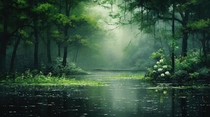 Obraz premium serene spring overlay