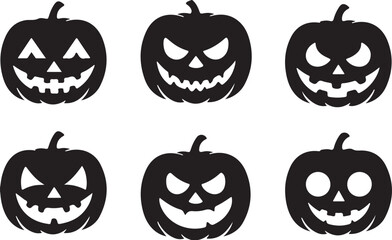 Obraz premium Scary Pumpkin silhouettes