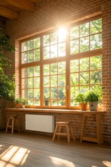 Espacio acogedor con luz natural y plantas que refrescan durante un verano caluroso