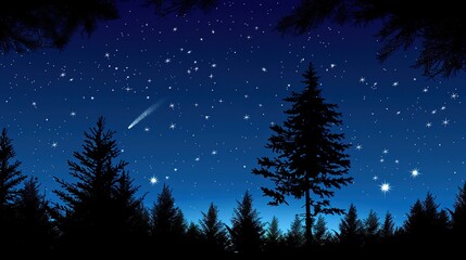 Naklejka premium Night_sky_blue_galactic_background