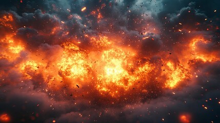 Fiery Explosion Inferno Blazing Destruction Chaos