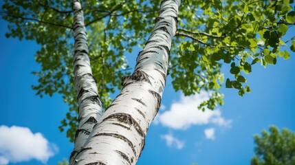 Fototapeta premium branches birch tree bark