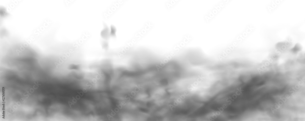 Poster white realistic cloud sky,cloudscape on transparent background. transparency only in vector png form