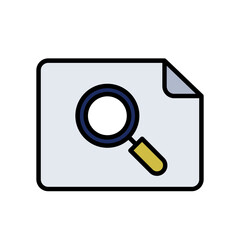 Document Search Filled Line Icon