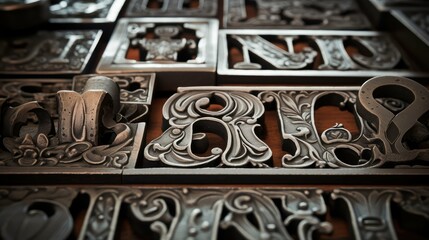 printing old press metal type