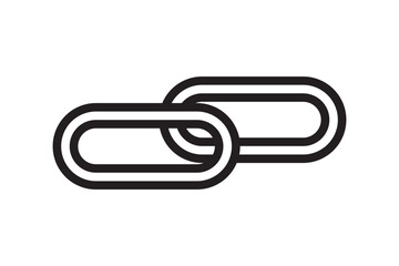 Link icon flat editable icon mark set.