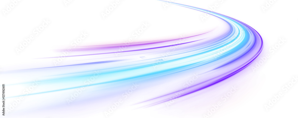 Leinwandbilder neon stripes in the form of drill, turns and swirl. illustration of high speed concept. image of spe