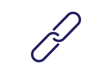 Link icon flat editable icon mark set.