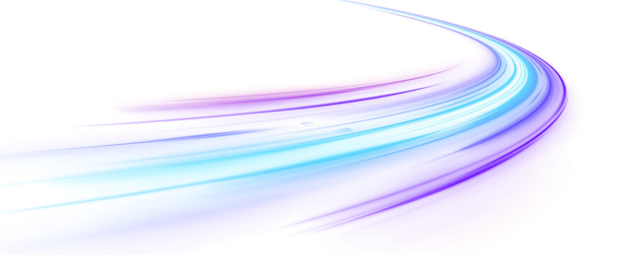 Neon stripes in the form of drill, turns and swirl. Illustration of high speed concept. Image of speed motion on the road. Vector PNG. Image of speed motion on the road.	
