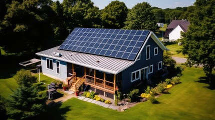 Obraz premium photo solar panel on house