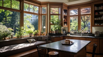 bay windows kitchen