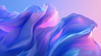 Obraz premium abstract purple and blue fluid silk waves