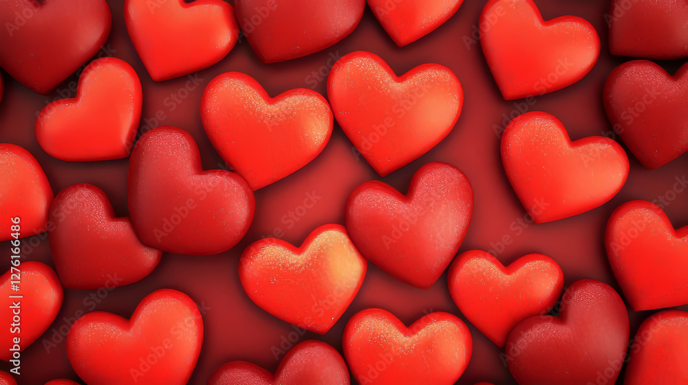 Aufkleber simple red heart sharp vector seamless pattern background color card beautiful celebrate bright emot