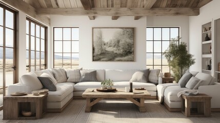 traditional farm house living room