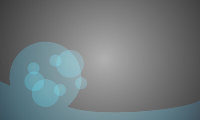 Vector Abstract Blue Circle Bubbles on Dark Gray Gradient Background with Soft Glow Effect