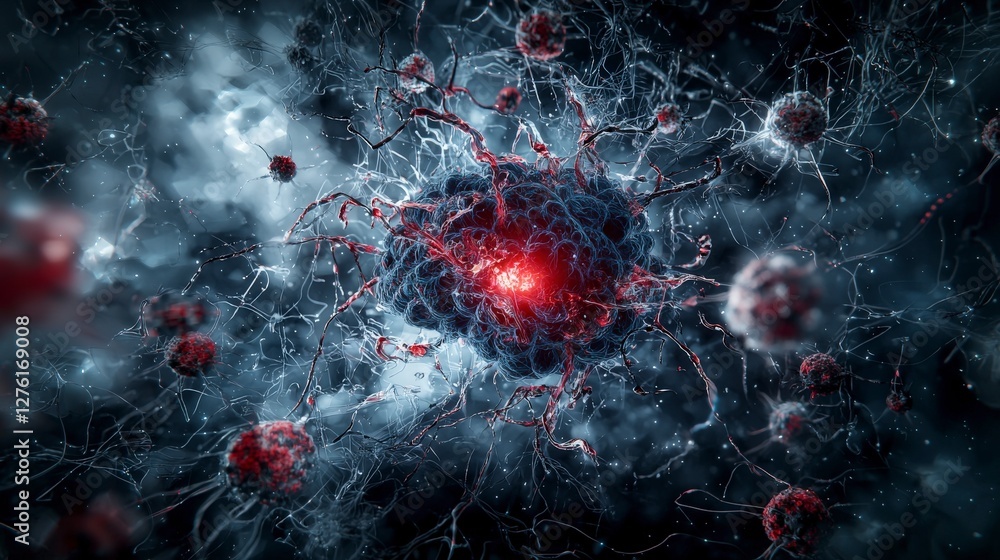 Poster exploring the digital frontier human consciousness meets technology abstract visualization sci-fi en