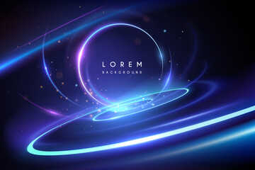 Motion circle light effect with sparks