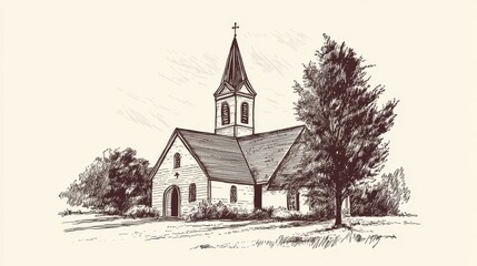  Hand Drawn Church Buildings, Vintage Architectural Vector Illustration of Religious Structures with Detailed Sketches of Cathedrals, Chapels, and Christian Landmarks in Traditional Art Style.