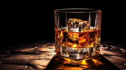 shot whiskey glass dark background