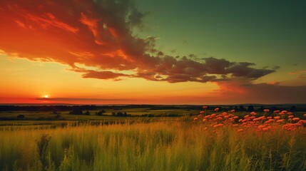 palette orange and green layout