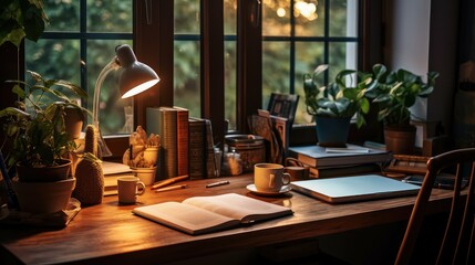 homeoffice desk with coffee