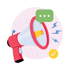 Megaphone   Concepts Style illustrations. EPS 10 File stock illustration