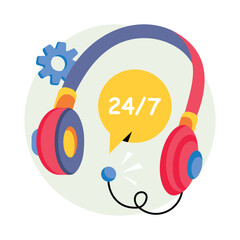 Hotline Support Service   Concepts Style illustrations. EPS 10 File stock illustration